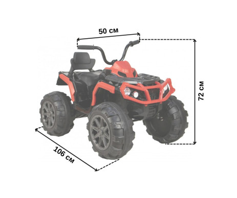 Дитячий електроквадроцикл Spoko HM-1288 червоний