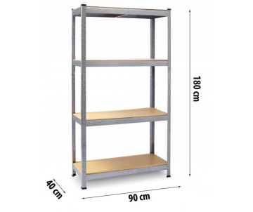 Стелаж металевий 180x90x40 4 полиці